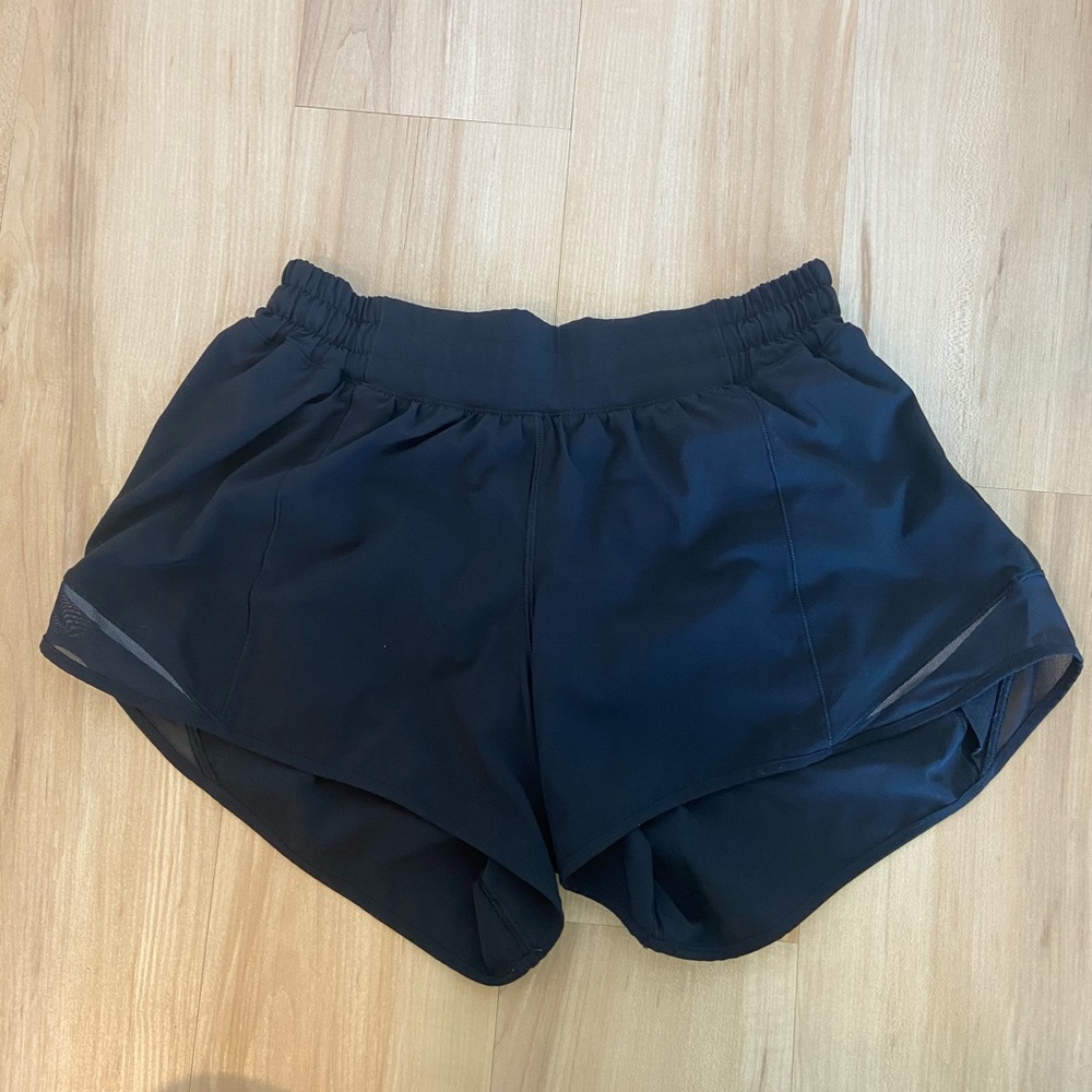 Lululemon black running shorts size 8 tall